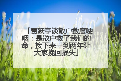 贾跃亭谈散户数度哽咽：是散户救了我们的命，接下来一到两年让大家挽回损失
