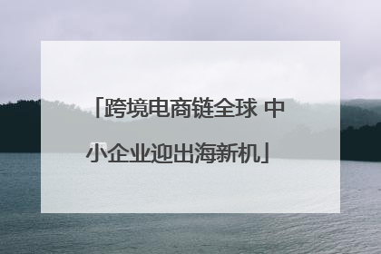 跨境电商链全球 中小企业迎出海新机
