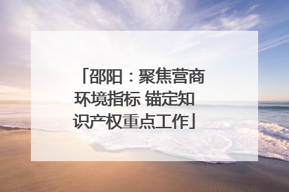 邵阳：聚焦营商环境指标 锚定知识产权重点工作