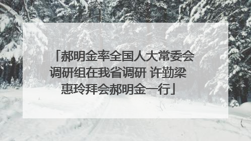 郝明金率全国人大常委会调研组在我省调研 许勤梁惠玲拜会郝明金一行