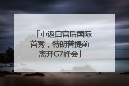 重返白宫后国际首秀，特朗普提前离开G7峰会