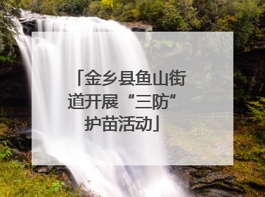 金乡县鱼山街道开展“三防”护苗活动