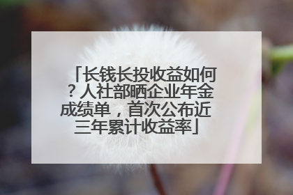 长钱长投收益如何？人社部晒企业年金成绩单，首次公布近三年累计收益率