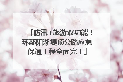 防汛+旅游双功能！环鄱阳湖堤顶公路应急保通工程全面完工