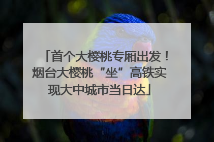 首个大樱桃专厢出发！烟台大樱桃“坐”高铁实现大中城市当日达