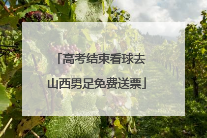 高考结束看球去 山西男足免费送票