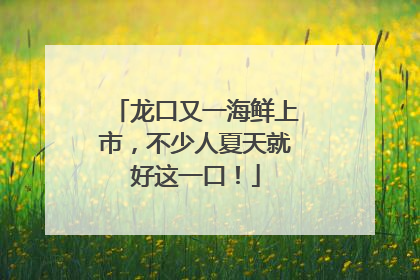龙口又一海鲜上市，不少人夏天就好这一口！
