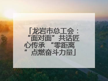 龙岩市总工会：“面对面”共话匠心传承 “零距离”点燃奋斗力量