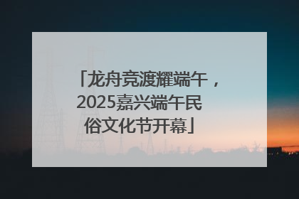 龙舟竞渡耀端午，2025嘉兴端午民俗文化节开幕