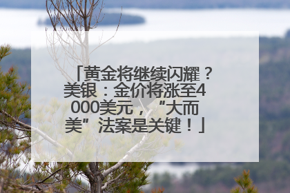 黄金将继续闪耀？美银：金价将涨至4000美元，“大而美”法案是关键！