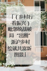 （乡村行·看振兴）毗邻统战破局“出圈” 浙沪乡村绘就共富新图景
