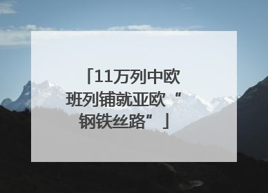 11万列中欧班列铺就亚欧“钢铁丝路”