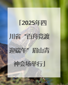 2025年四川省“百舟竞渡迎端午”眉山青神会场举行