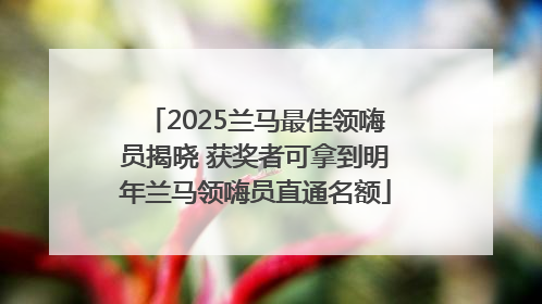 2025兰马最佳领嗨员揭晓 获奖者可拿到明年兰马领嗨员直通名额