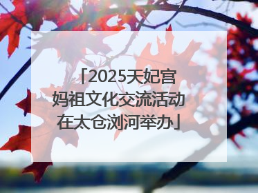 2025天妃宫妈祖文化交流活动在太仓浏河举办