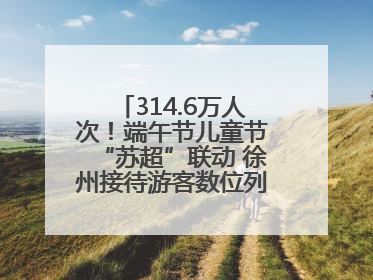 314.6万人次！端午节儿童节“苏超”联动 徐州接待游客数位列全省第四！