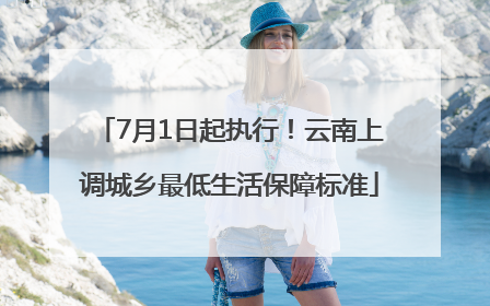 7月1日起执行！云南上调城乡最低生活保障标准