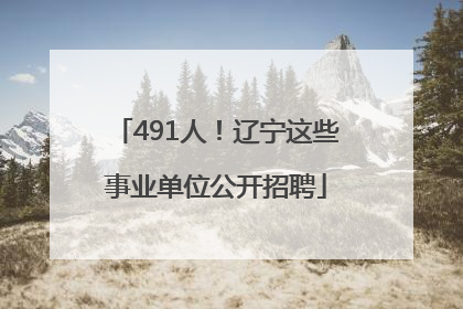491人！辽宁这些事业单位公开招聘