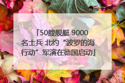 50艘舰艇 9000名士兵 北约“波罗的海行动”军演在德国启动