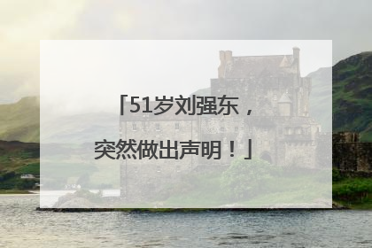 51岁刘强东，突然做出声明！