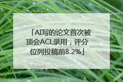 AI写的论文首次被顶会ACL录用，评分位列投稿前8.2%